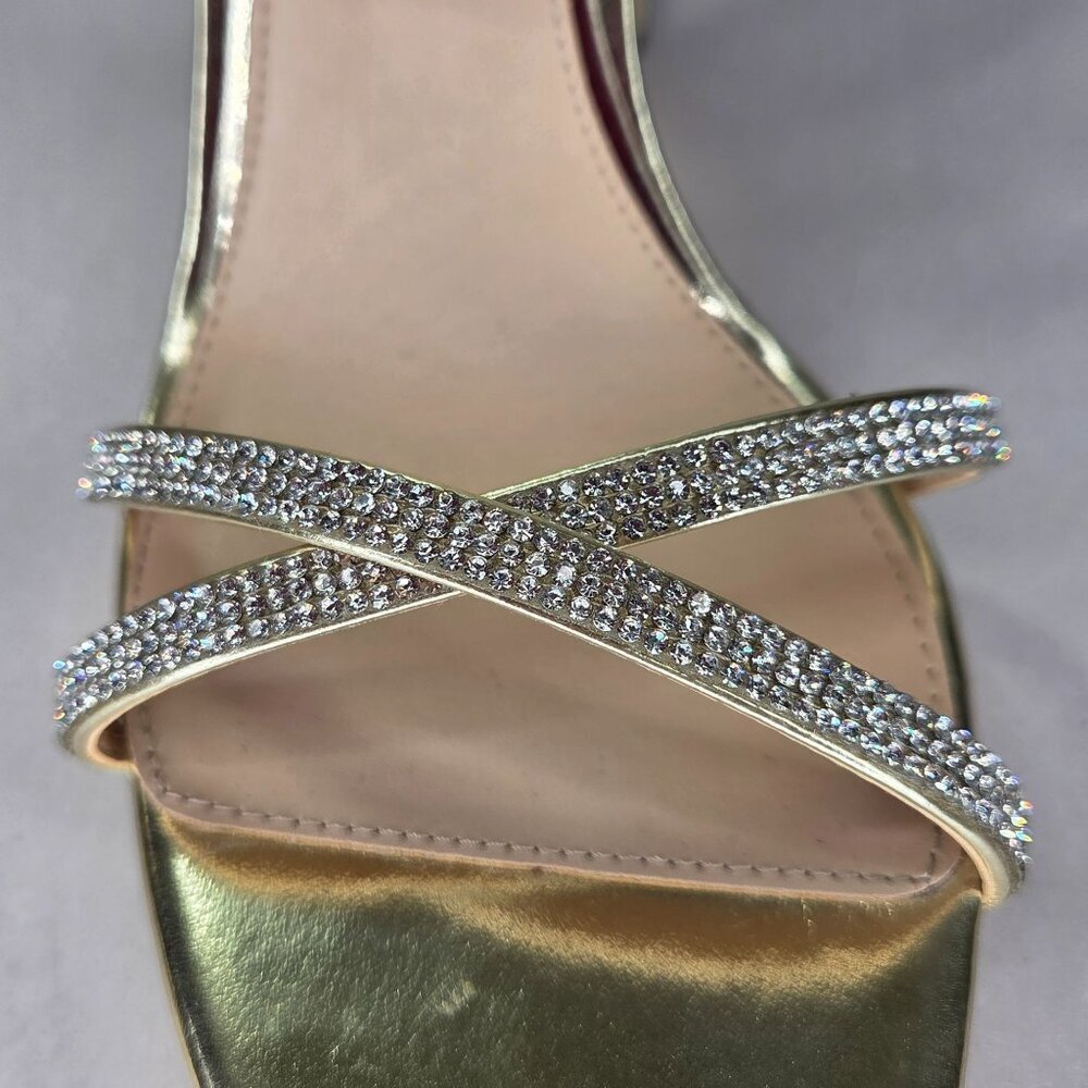 Nina Women's Steven Rhinestones Block Heel Platform Sandals - Picture 7 of 10